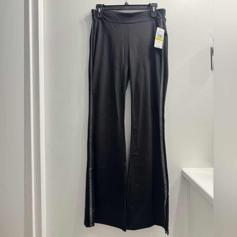 Michael Kors Logo Tape Stretch Nylon Flared Leggings